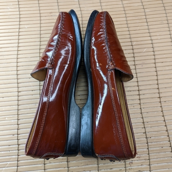 Tod's Women's Gommino Red patent leather Loafers US 8 Driving Moccasin Shoes - Picture 8 of 11